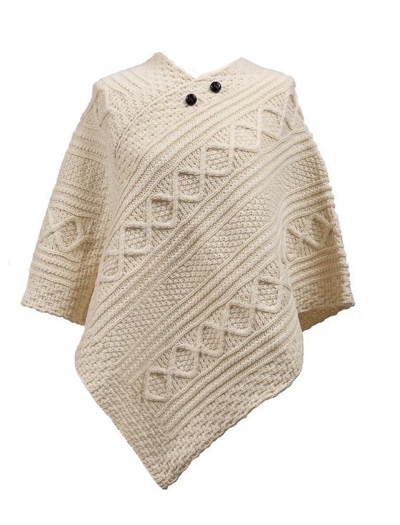 aran cashmere Carroll Clan Aran Poncho