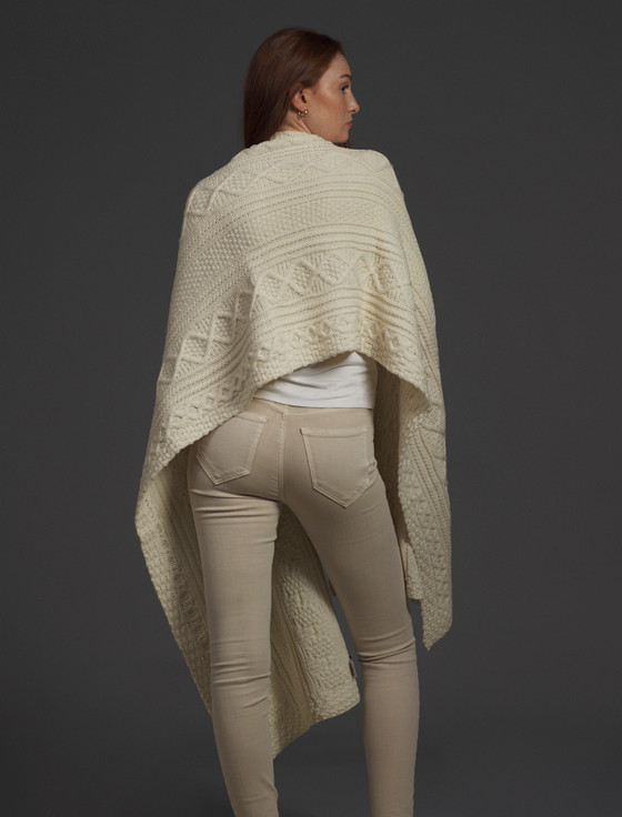 Aran Cashmere Carroll Clan Aran Wrap