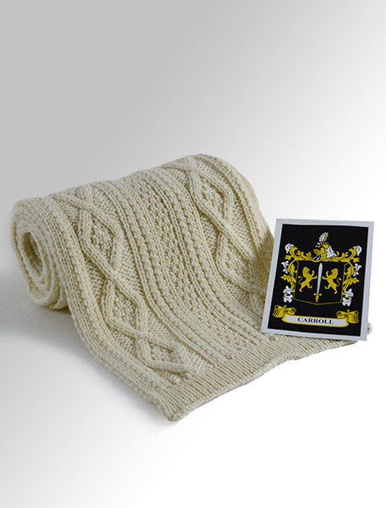 aran cashmere Carroll Clan Scarf