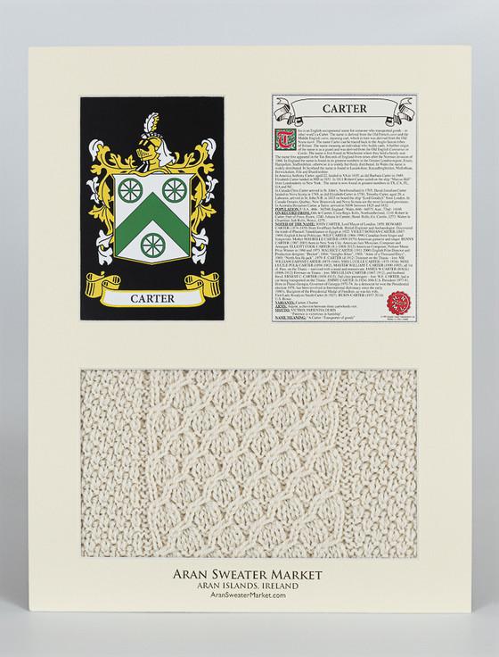 Aran Cashmere Carter Clan Aran & History Display