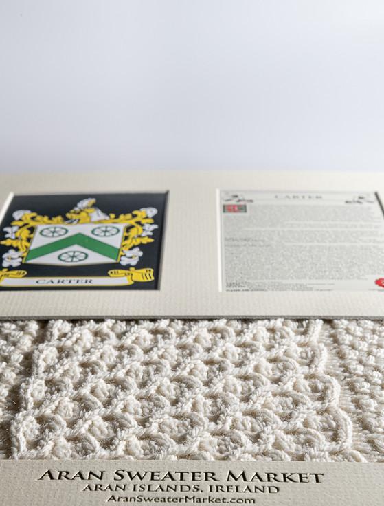 Aran Cashmere Carter Clan Aran & History Display
