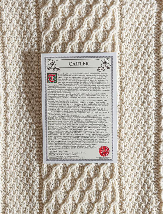 Aran Cashmere Carter Clan Aran Throw