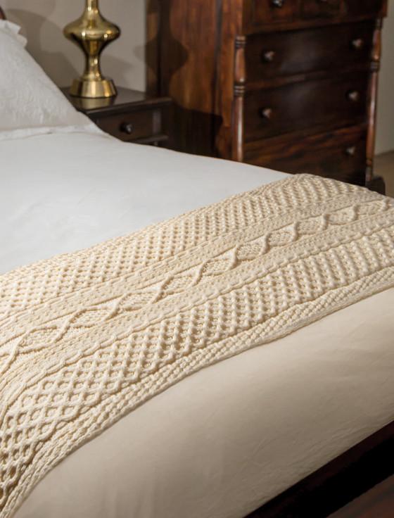 aran cashmere Casey Clan Aran Bed Runner