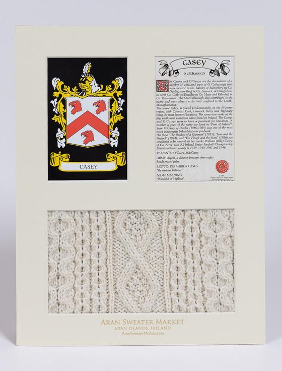 Aran Cashmere Casey Clan Aran & History Display