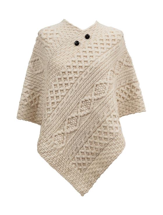 aran cashmere Casey Clan Aran Poncho