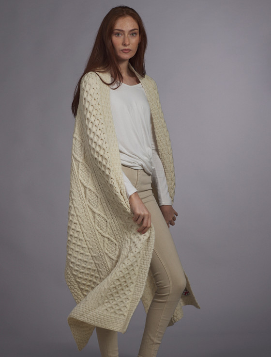 aran cashmere Casey Clan Aran Wrap