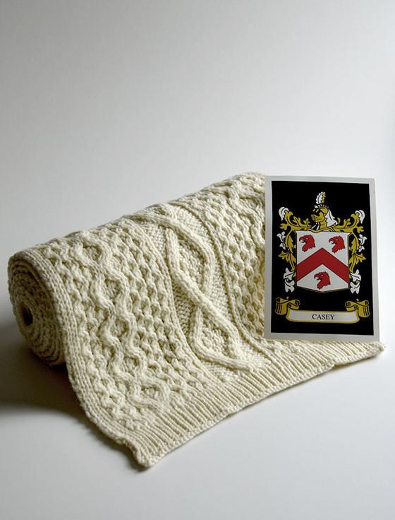 aran cashmere Casey Clan Scarf