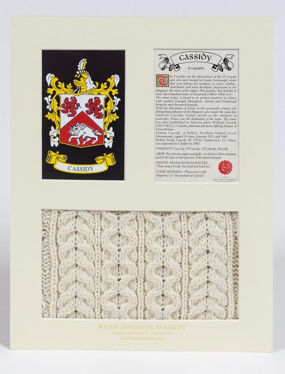 Aran Cashmere Cassidy Clan Aran & History Display