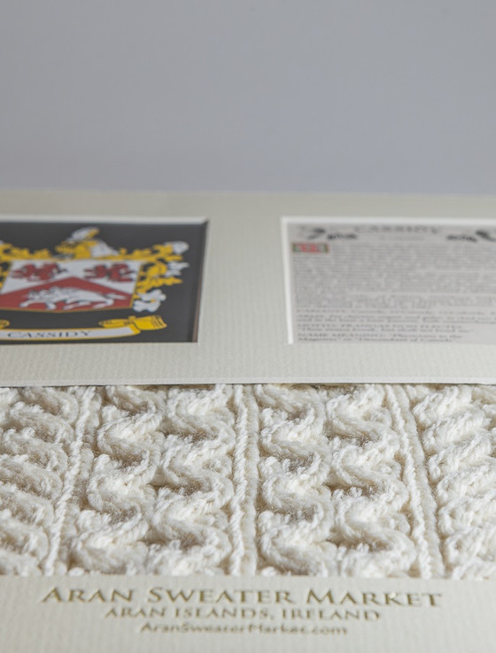 Aran Cashmere Cassidy Clan Aran & History Display