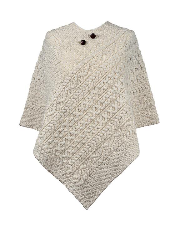 aran cashmere Cassidy Clan Aran Poncho