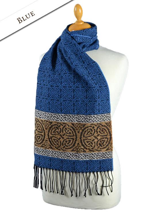 Aran Cashmere Celtic Border Nordic Pattern Scarf