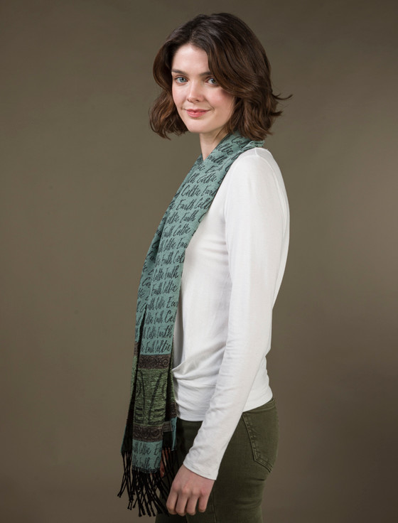 Aran Cashmere Celtic Element Scarf - Earth