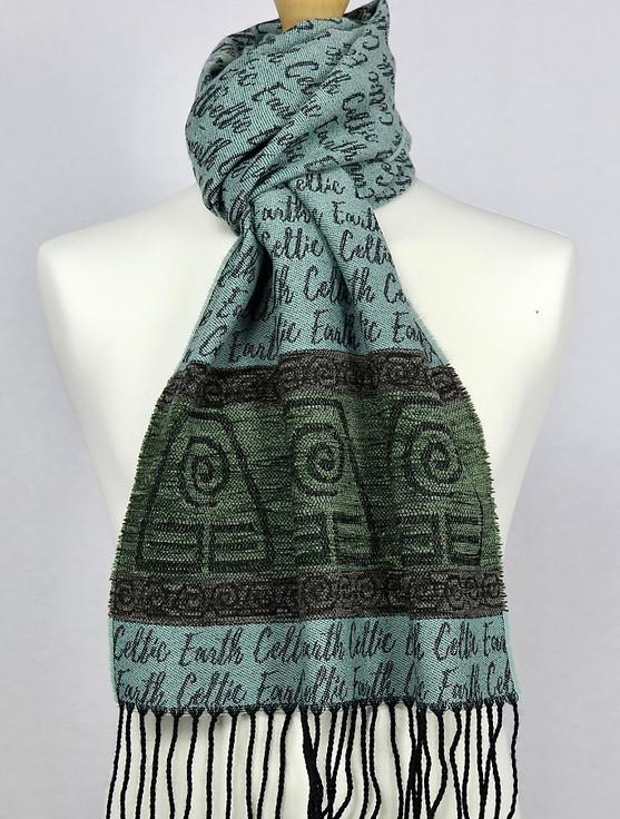 Aran Cashmere Celtic Element Scarf - Earth