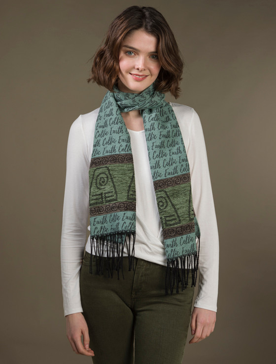 aran cashmere Celtic Element Scarf - Earth