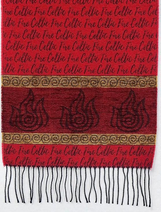Aran Cashmere Celtic Element Scarf - Fire
