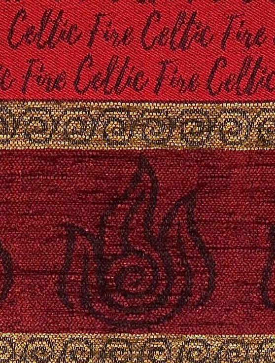 Aran Cashmere Celtic Element Scarf - Fire