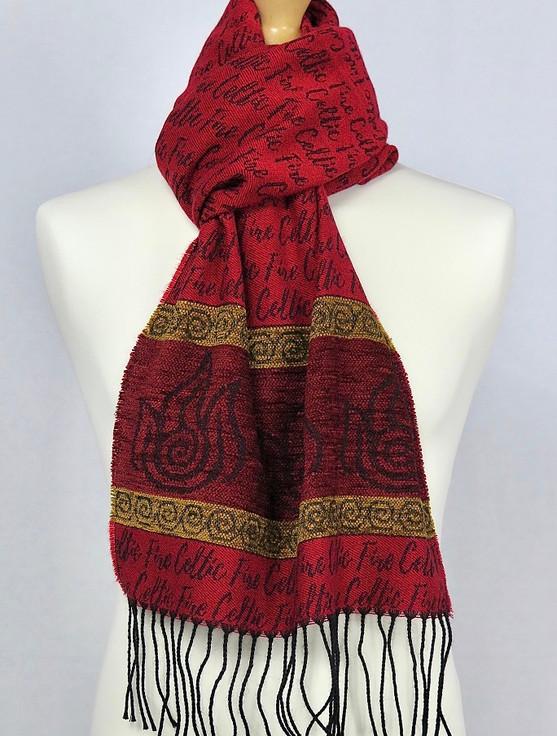 aran cashmere Celtic Element Scarf - Fire