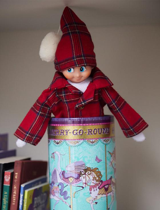 Aran Cashmere Christmas Elf Pyjama Set - Red Tartan