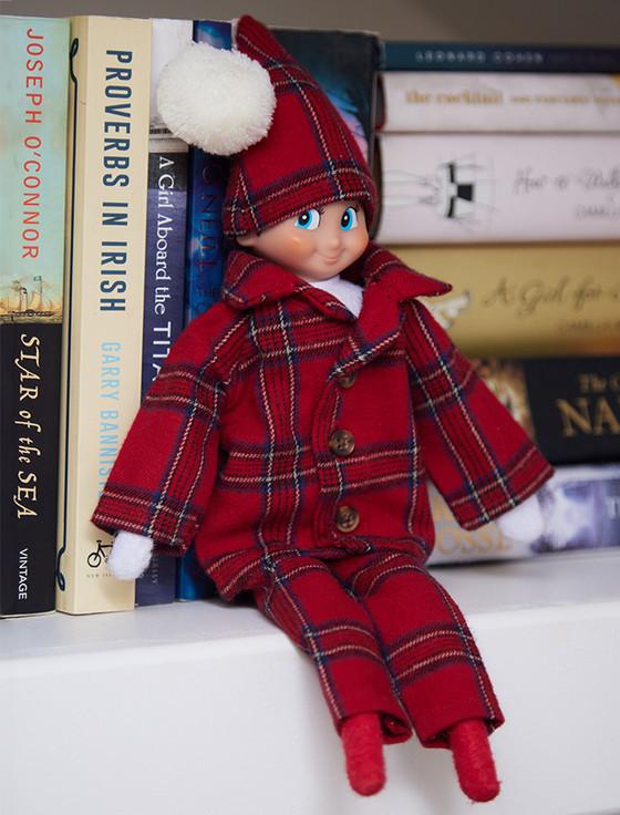 aran cashmere Christmas Elf Pyjama Set - Red Tartan
