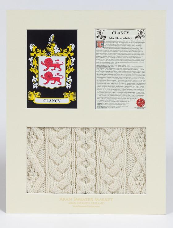 Aran Cashmere Clancy Clan Aran & History Display