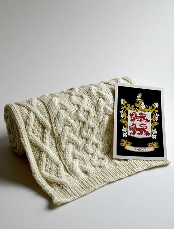 aran cashmere Clancy Clan Scarf