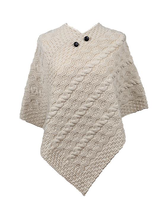 aran cashmere Clarke Clan Aran Poncho