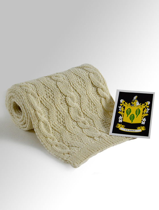 aran cashmere Clarke Clan Scarf