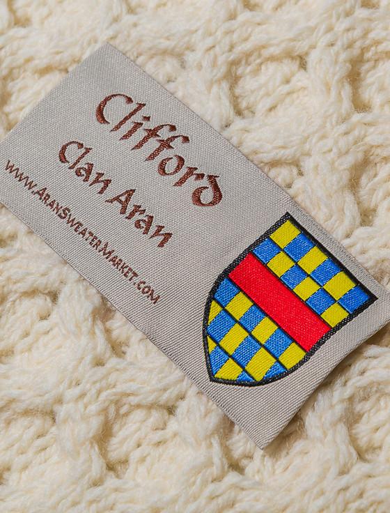 Aran Cashmere Clifford Clan Aran Poncho
