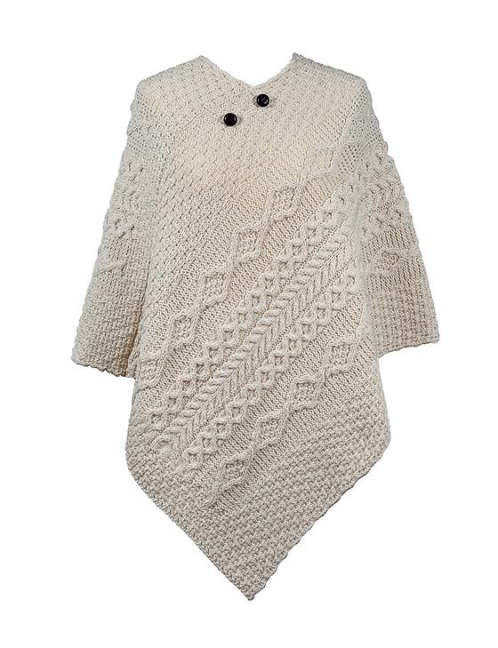 aran cashmere Clifford Clan Aran Poncho