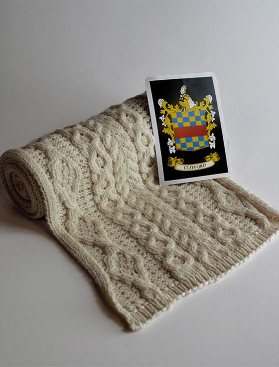 aran cashmere Clifford Clan Scarf