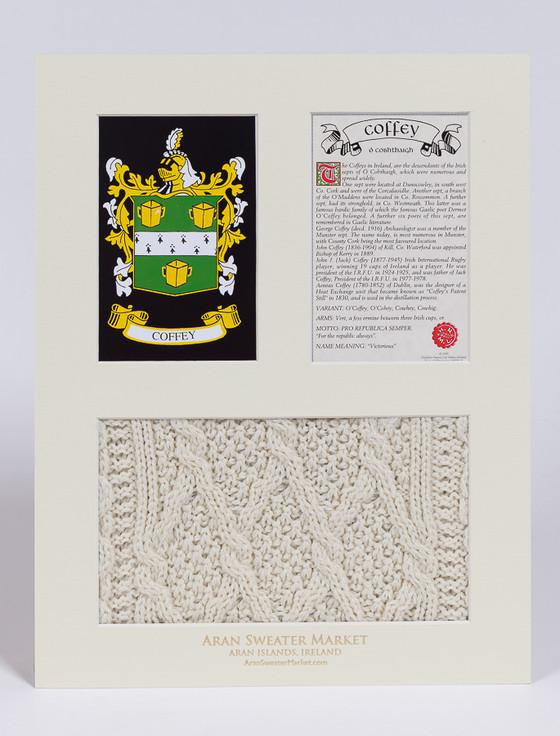 Aran Cashmere Coffey Clan Aran & History Display