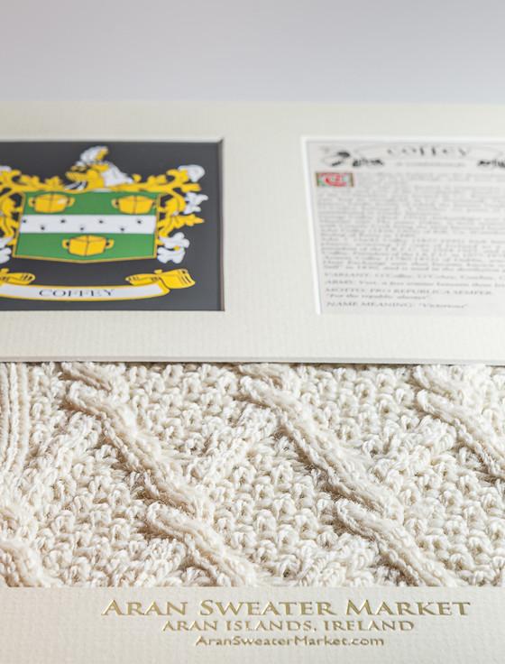 Aran Cashmere Coffey Clan Aran & History Display
