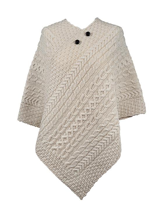 aran cashmere Cole Clan Aran Poncho