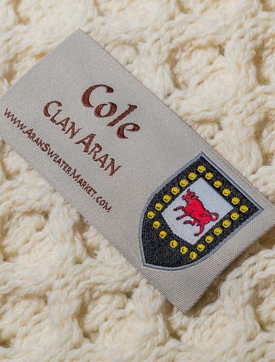 Aran Cashmere Cole Clan Aran Throw