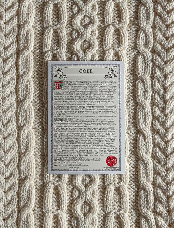 Aran Cashmere Cole Clan Scarf