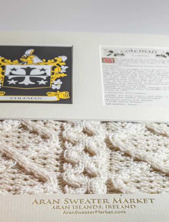 Aran Cashmere Coleman Clan Aran & History Display