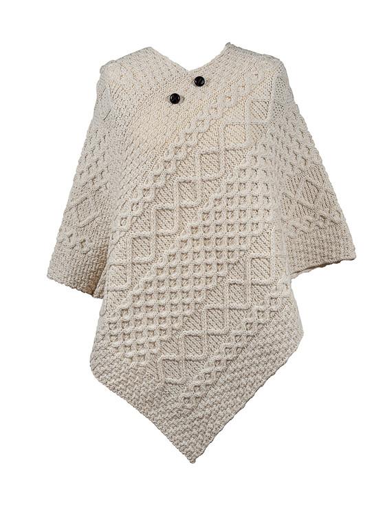 aran cashmere Coleman Clan Aran Poncho