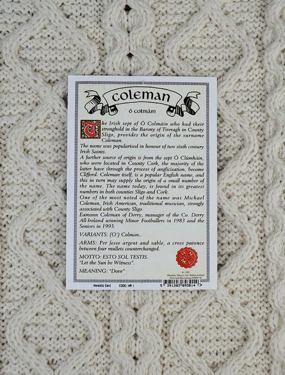 Aran Cashmere Coleman Clan Aran Throw