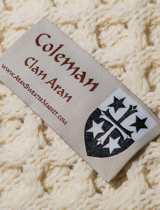 Aran Cashmere Coleman Clan Aran Throw