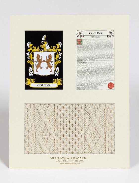 Aran Cashmere Collins Clan Aran & History Display