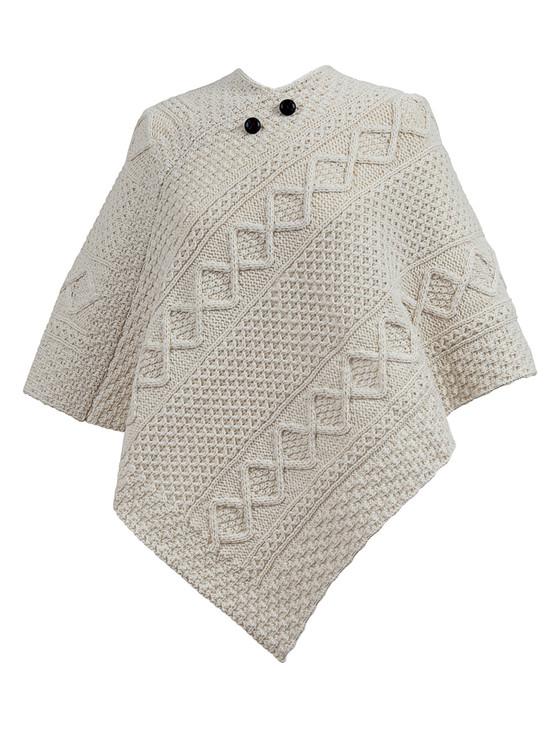 aran cashmere Collins Clan Aran Poncho