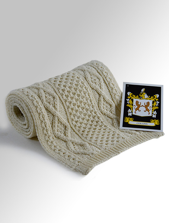 aran cashmere Collins Clan Scarf