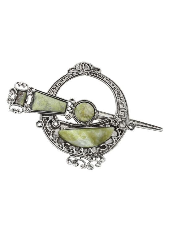 Aran Cashmere Connemara Marble Celtic Tara Brooch