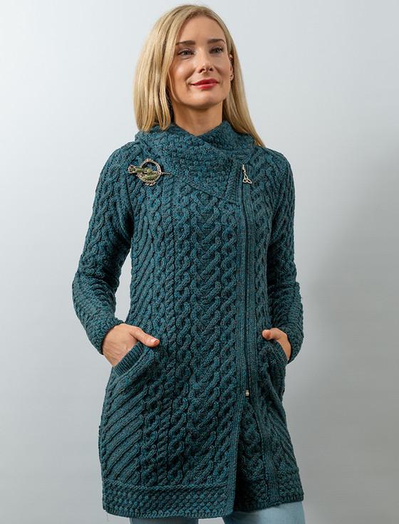 Aran Cashmere Connemara Marble Celtic Tara Brooch