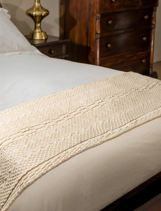 aran cashmere Connolly Clan Aran Bed Runner
