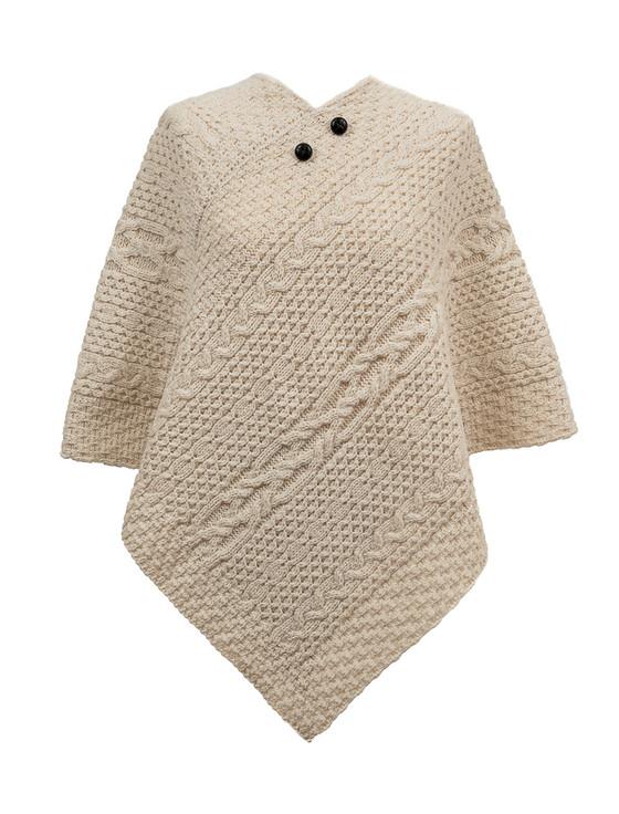 aran cashmere Connolly Clan Aran Poncho