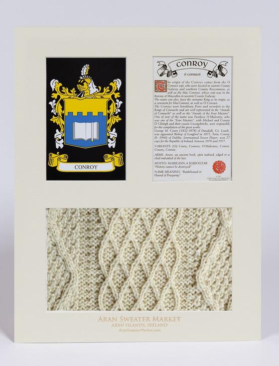 Aran Cashmere Conroy Clan Aran & History Display