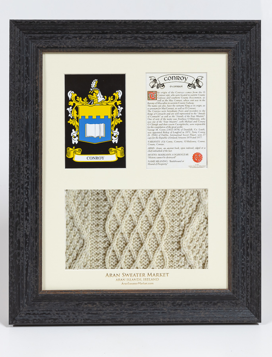 aran cashmere Conroy Clan Aran & History Display