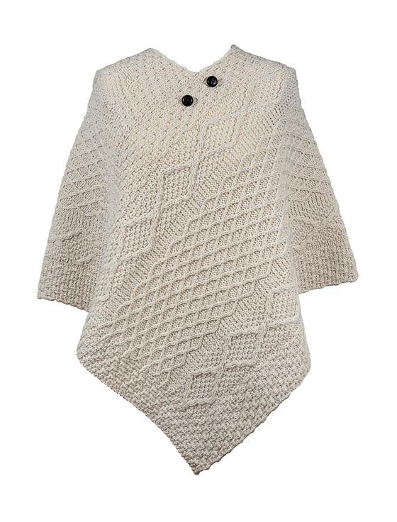 aran cashmere Conroy Clan Aran Poncho