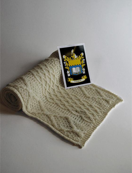 aran cashmere Conroy Clan Scarf